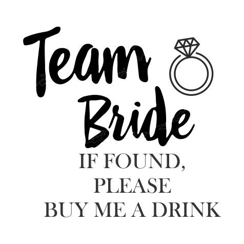 Adesivo Team Bride If found