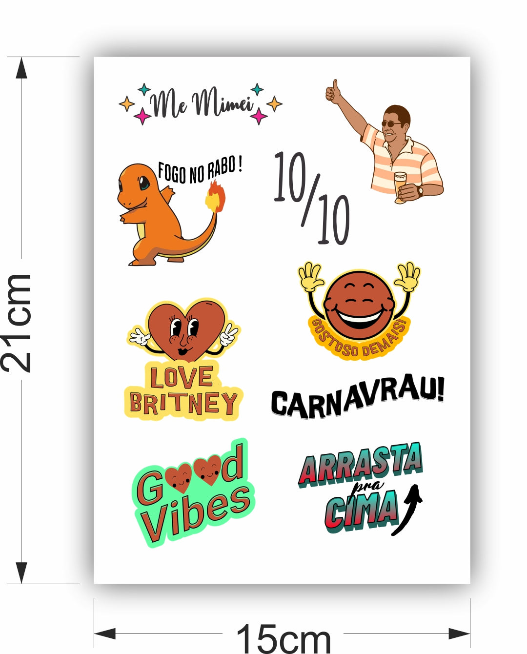 Cartela Tatuagens Carnaval 12 (15x21cm)