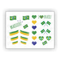 Tatuagem Temporária Copa 2026 Bandeiras - Cartela 15x21cm