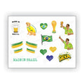 Tatuagem Temporária Copa 2026 Brasilidades - Cartela 15x21cm