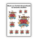 Tatuagem Temporária Personalizada - Cartela 23x30cm