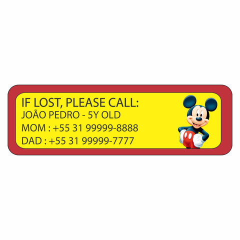 Identificação Infantil Safety Tattoo - Inglês