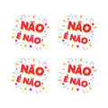 Cartela Não é Não 2 - 4 unid