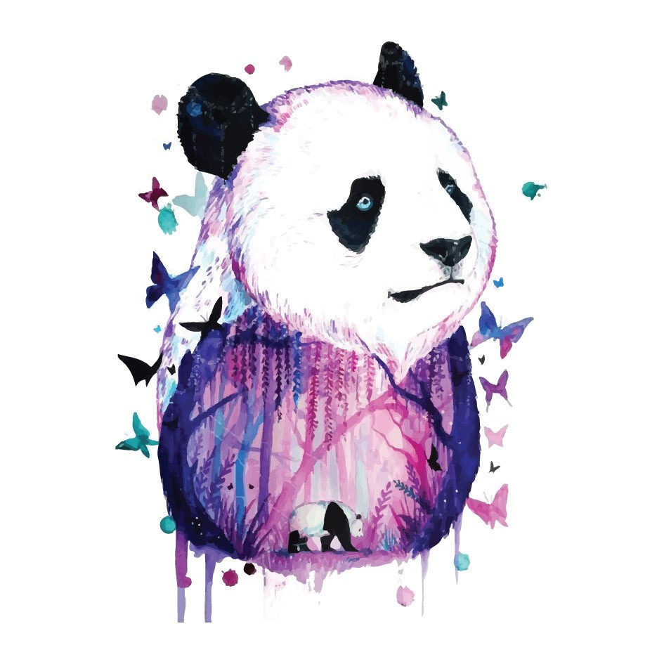 Panda. desenho vetorial • adesivos para a parede gravura a água forte,  teddie, realista