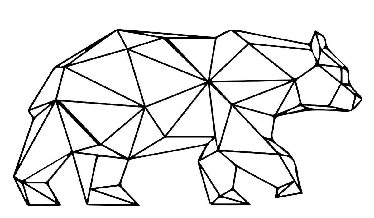 Urso Geométrico - 2 unid